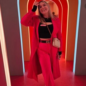 Express Fuchsia Pink Trench Coat